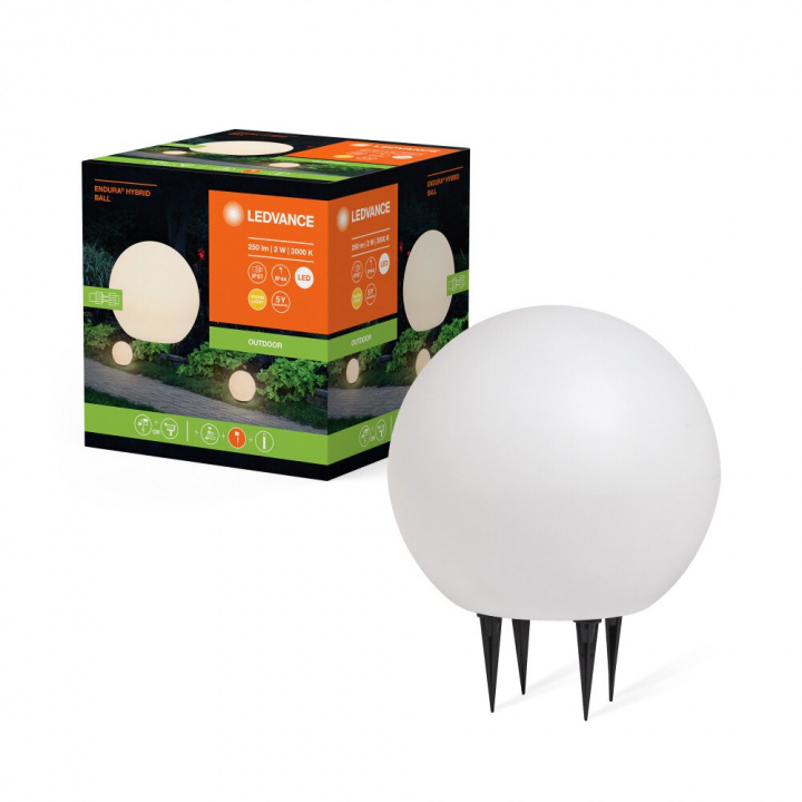 LEDVANCE Endura Hybrid Ball 2W - Vit i gruppen HEM, HUSHÅLL & TRÄDGÅRD / El & Belysning / Utomhusbelysning hos TP E-commerce Nordic AB (C93231)