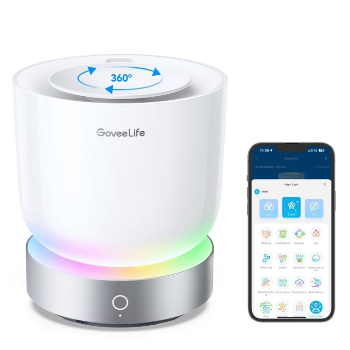 Govee life - Smart Aroma Diffuser RGBIC+Vitt brus i gruppen HEM, HUSHÅLL & TRÄDGÅRD / Smarta hem / Smart belysning hos TP E-commerce Nordic AB (C93327)