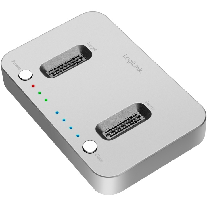 LogiLink Dubbel M.2 NVMe SSD-dockningsstation USB 3.2 Gen 2 i gruppen DATORER & KRINGUTRUSTNING / Datorkomponenter / Hårddiskar / Adaptrar & Tillbehör hos TP E-commerce Nordic AB (C93478)