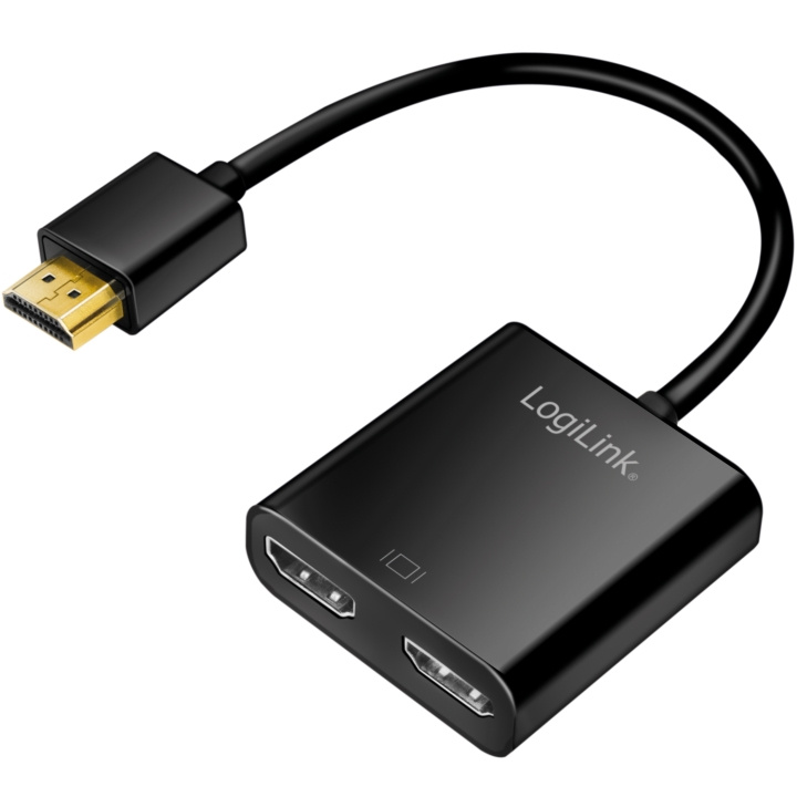 LogiLink HDMI-splitter 1 till 2 HDMI 2.0 4K/60Hz 18 Gbit/s i gruppen HEMELEKTRONIK / Kablar & Adaptrar / HDMI / Adaptrar hos TP E-commerce Nordic AB (C93487)