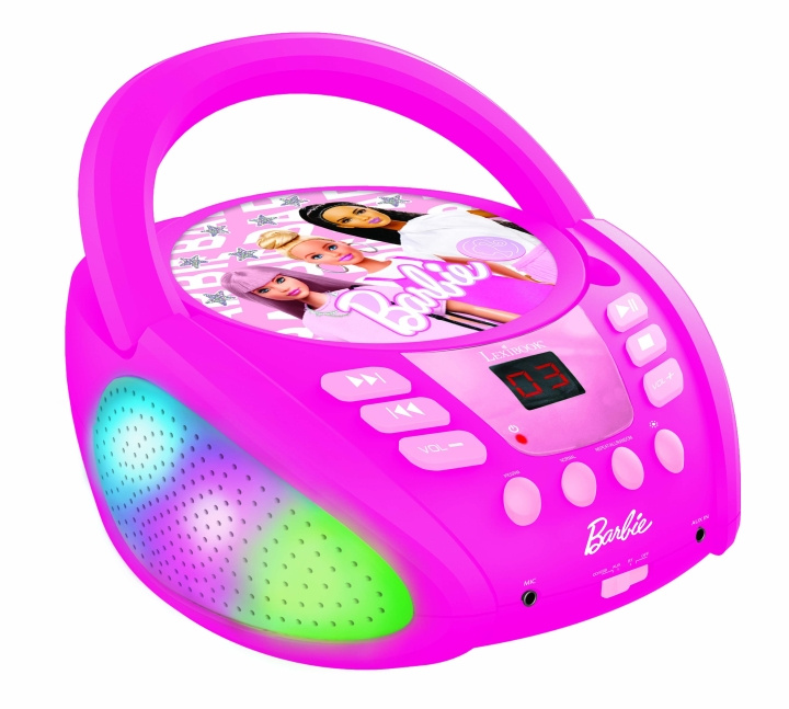 Lexibook Barbie Bluetooth CD-spelare med ljuseffekter (RCD109BB) i gruppen HEMELEKTRONIK / Ljud & Bild / Hemmabio, HiFi & Bärbart / Bärbar musikspelare / CD-spelare hos TP E-commerce Nordic AB (C94186)