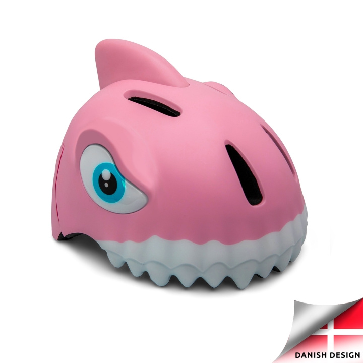 Crazy Safety Shark Cykelhjälm - Rosa (49-55cm) (100501-02-01) i gruppen SPORT, FRITID & HOBBY / Sportutrustning / Cykeltillbehör / Hjälmar hos TP E-commerce Nordic AB (C94250)