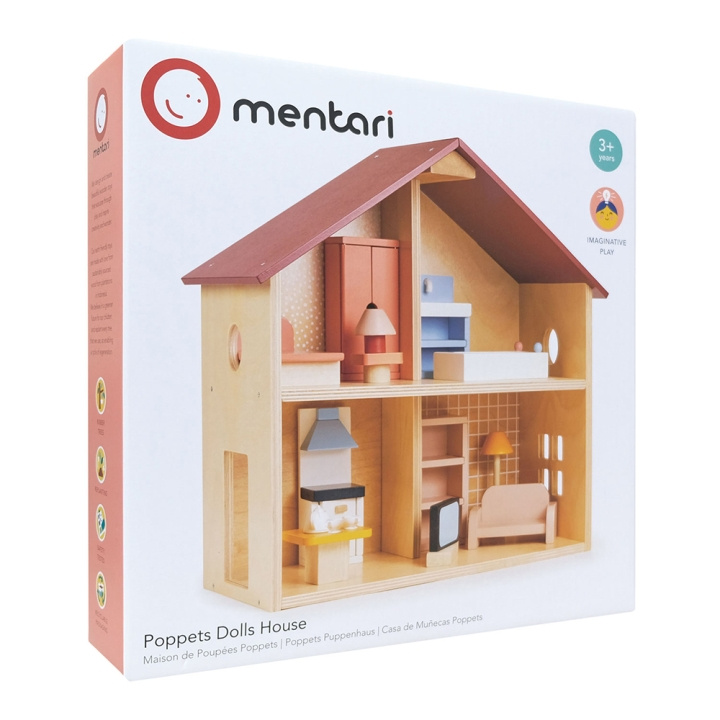 Mentari Dockhus med möbler - Poppets House - (MT7601) i gruppen LEKSAKER, BARN- & BABYPRODUKTER / Leksaker / Lekset hos TP E-commerce Nordic AB (C94371)