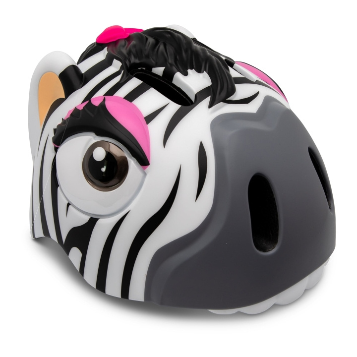 Crazy Safety Zebra Cykelhjälm - Svart/Vit (49-55cm) (100901-01-01) i gruppen SPORT, FRITID & HOBBY / Sportutrustning / Cykeltillbehör / Hjälmar hos TP E-commerce Nordic AB (C94514)