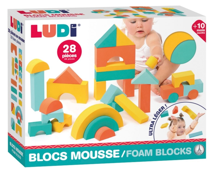 LUDI Skumplastblock - LU30091 i gruppen LEKSAKER, BARN- & BABYPRODUKTER / Leksaker / Byggleksaker / Byggklossar & övriga byggleksaker hos TP E-commerce Nordic AB (C94539)