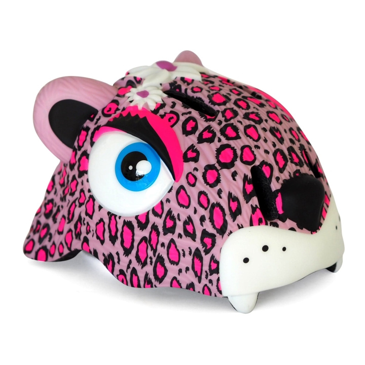 Crazy Safety Leopard Cykelhjälm - Rosa (49-55cm) (100301-01-01) i gruppen SPORT, FRITID & HOBBY / Sportutrustning / Cykeltillbehör / Hjälmar hos TP E-commerce Nordic AB (C94622)