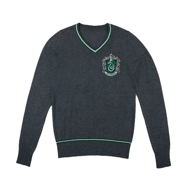 Harry Potter Slytherin - Grå stickad tröja - Large i gruppen SPORT, FRITID & HOBBY / Accessoarer / T-shirts & Tröjor hos TP E-commerce Nordic AB (C94679)