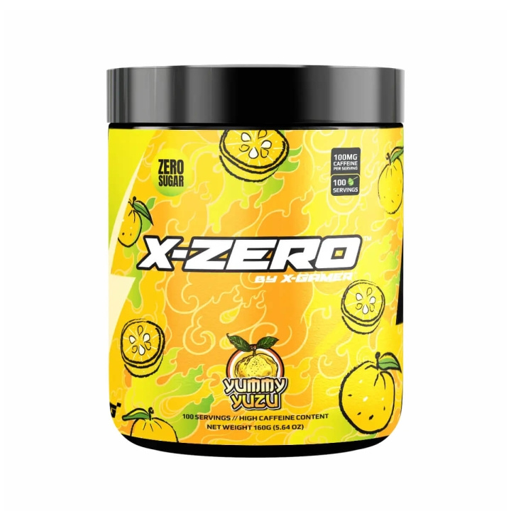 X-GAMER Energidryckspulver X-Zero 160 gram Yummy Yuzu i gruppen DATORER & KRINGUTRUSTNING / Gaming / Energidryck för Gamers hos TP E-commerce Nordic AB (C94703)