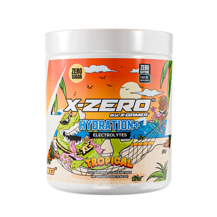 X-GAMER Energidryckspulver X-Zero Hydration+ 160 gram Tropical i gruppen DATORER & KRINGUTRUSTNING / Gaming / Energidryck för Gamers hos TP E-commerce Nordic AB (C94708)