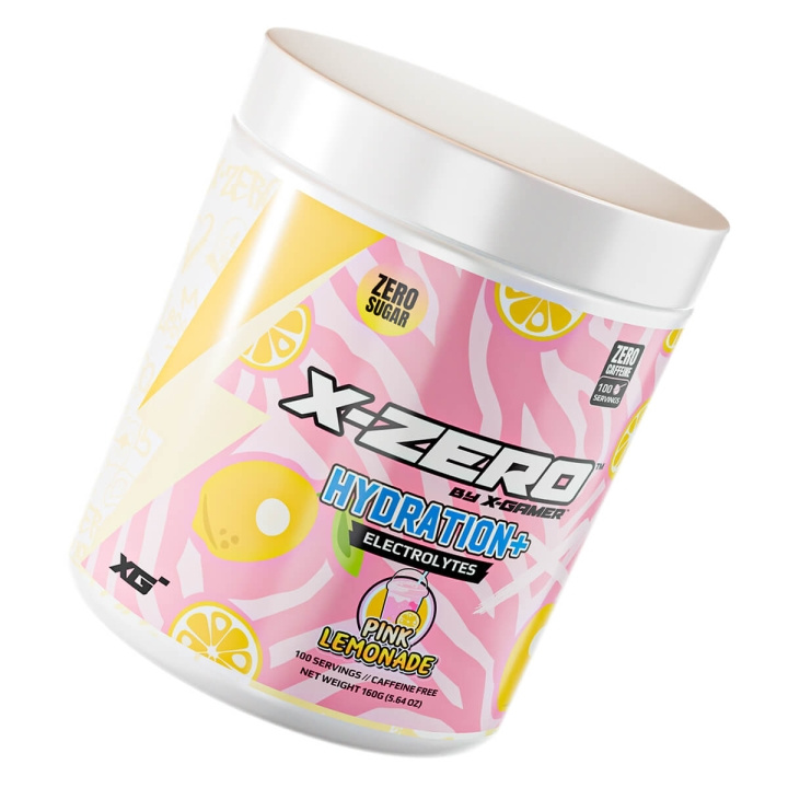 X-GAMER Energidryckspulver X-Zero Hydration+ 160 gram Pink Lemonade i gruppen DATORER & KRINGUTRUSTNING / Gaming / Energidryck för Gamers hos TP E-commerce Nordic AB (C94710)