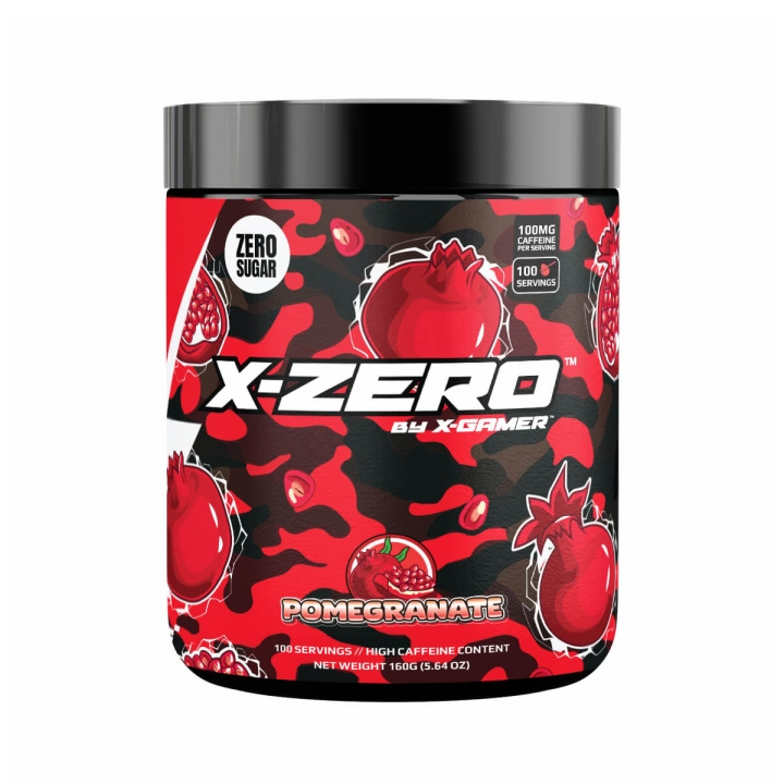 X-GAMER Energidryckspulver X-Zero 160 gram Pomegranate i gruppen DATORER & KRINGUTRUSTNING / Gaming / Energidryck för Gamers hos TP E-commerce Nordic AB (C94711)