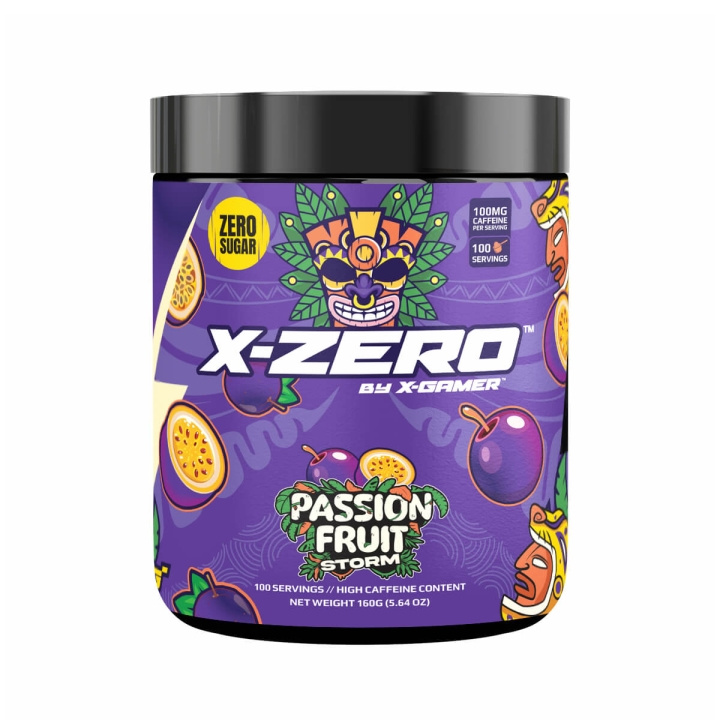 X-GAMER Energidryckspulver X-Zero 160 gram Passion Fruit i gruppen DATORER & KRINGUTRUSTNING / Gaming / Energidryck för Gamers hos TP E-commerce Nordic AB (C94712)