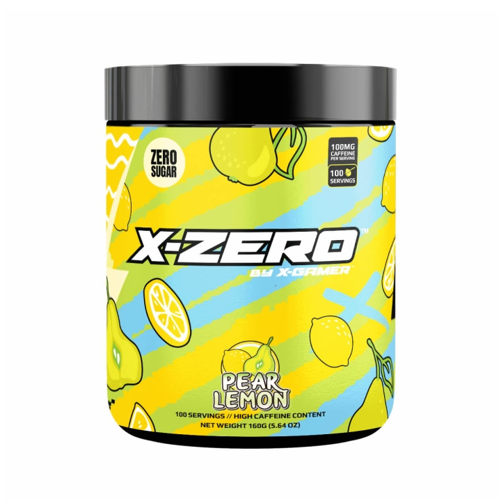 X-GAMER Energidryckspulver X-Zero 160 gram Pear Lemon i gruppen DATORER & KRINGUTRUSTNING / Gaming / Energidryck för Gamers hos TP E-commerce Nordic AB (C94713)