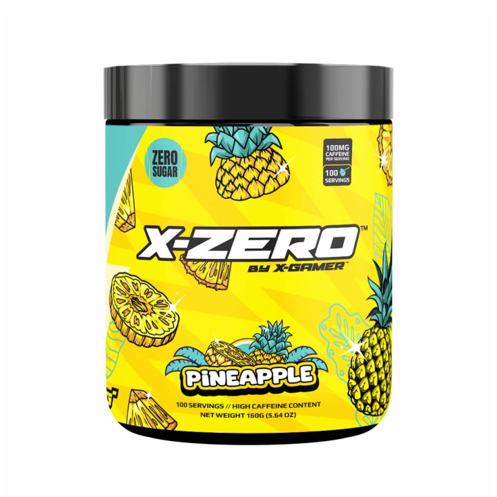 X-GAMER Energidryckspulver X-Zero 160 gram Pineapple i gruppen DATORER & KRINGUTRUSTNING / Gaming / Energidryck för Gamers hos TP E-commerce Nordic AB (C94714)