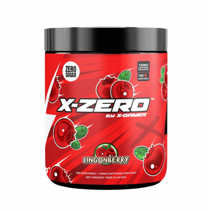 X-GAMER Energidryckspulver X-Zero 160 gram Lingonberry i gruppen DATORER & KRINGUTRUSTNING / Gaming / Energidryck för Gamers hos TP E-commerce Nordic AB (C94717)