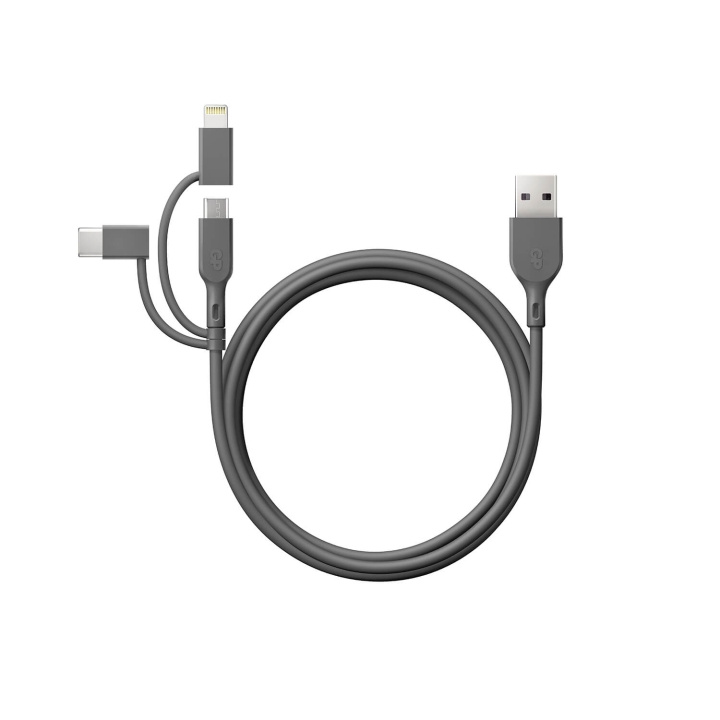 GP Kabel USB-A Till USB-C 3-I-1 Micro-USB + Lightning CY1N 1m i gruppen DATORER & KRINGUTRUSTNING / Datorkablar / USB-kablar / USB-C hos TP E-commerce Nordic AB (C94733)