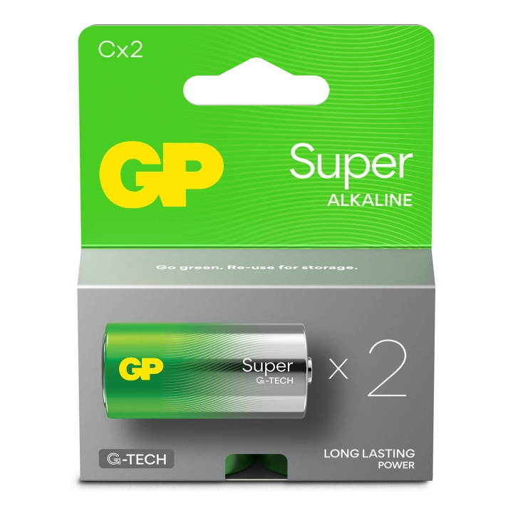 GP Batteri Super Alkaline C LR14 2-Pack i gruppen HEMELEKTRONIK / Batterier & Laddare / Batterier / Övriga hos TP E-commerce Nordic AB (C94737)