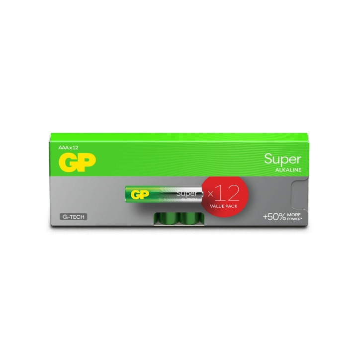 GP Batteri Super Alkaline AAA LR03 12-Pack i gruppen HEMELEKTRONIK / Batterier & Laddare / Batterier / AAA hos TP E-commerce Nordic AB (C94740)