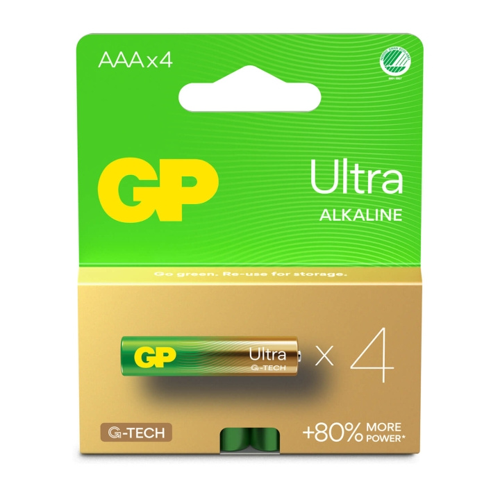 GP Batteri Ultra Alkaline AAA LR03 4-Pack i gruppen HEMELEKTRONIK / Batterier & Laddare / Batterier / AAA hos TP E-commerce Nordic AB (C94743)