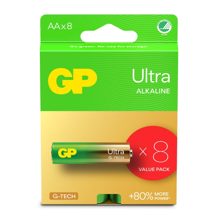 GP Batteri Ultra Alkaline AA LR6 8-Pack i gruppen HEMELEKTRONIK / Batterier & Laddare / Batterier / AA hos TP E-commerce Nordic AB (C94747)