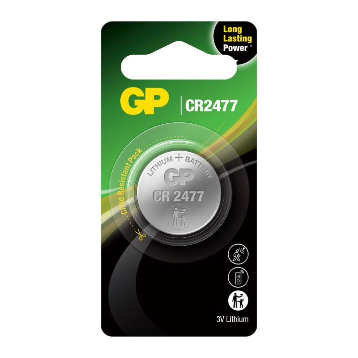 GP Knappcellsbatteri Litium CR2477 1-Pack i gruppen HEMELEKTRONIK / Batterier & Laddare / Batterier / Knappcell hos TP E-commerce Nordic AB (C94761)