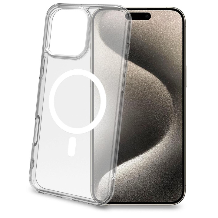 Celly Gelskinmag TPU Cover MagSafe-kompatibelt iPhone 16 Pro Max Transparent i gruppen SMARTPHONE & SURFPLATTOR / Mobilskydd / Apple / iPhone 16 hos TP E-commerce Nordic AB (C94879)