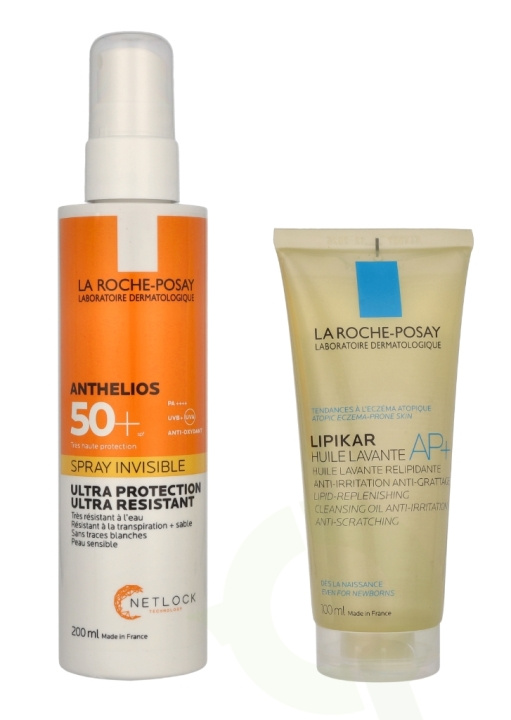 La Roche LRP Anthelios + Lipikar Duo Set 300 ml Anthelios Invisible Spray 200ml/Lipikar AP+ Oil 100ml i gruppen SKÖNHET & HÄLSA / Hudvård / Solskydd & Tanning / Solskydd hos TP E-commerce Nordic AB (C95025)