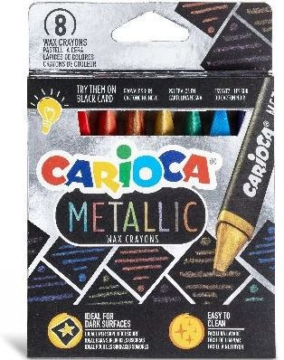 CARIOCA Metalliska vaxkritor, 8 st (809437) i gruppen LEKSAKER, BARN- & BABYPRODUKTER / Leksaker / Pyssel hos TP E-commerce Nordic AB (C95369)