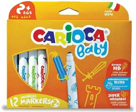 CARIOCA Tuschpenna med barnvänligt grepp (12 st) (809428) i gruppen LEKSAKER, BARN- & BABYPRODUKTER / Leksaker / Pyssel hos TP E-commerce Nordic AB (C95394)