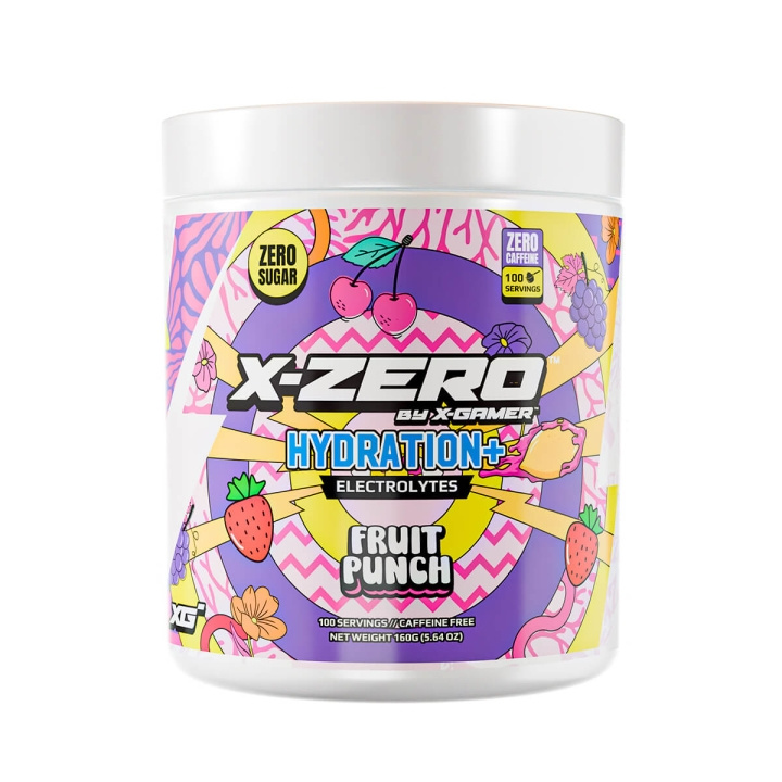 X-GAMER Energidryckspulver X-Zero Hydration+ 160 gram Fruit Punch i gruppen DATORER & KRINGUTRUSTNING / Gaming / Energidryck för Gamers hos TP E-commerce Nordic AB (C95414)