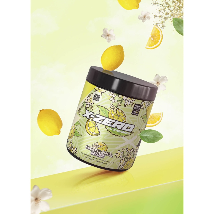 X-GAMER Energidryckspulver X-Zero 160 gram Elderflower Lemon i gruppen DATORER & KRINGUTRUSTNING / Gaming / Energidryck för Gamers hos TP E-commerce Nordic AB (C95415)