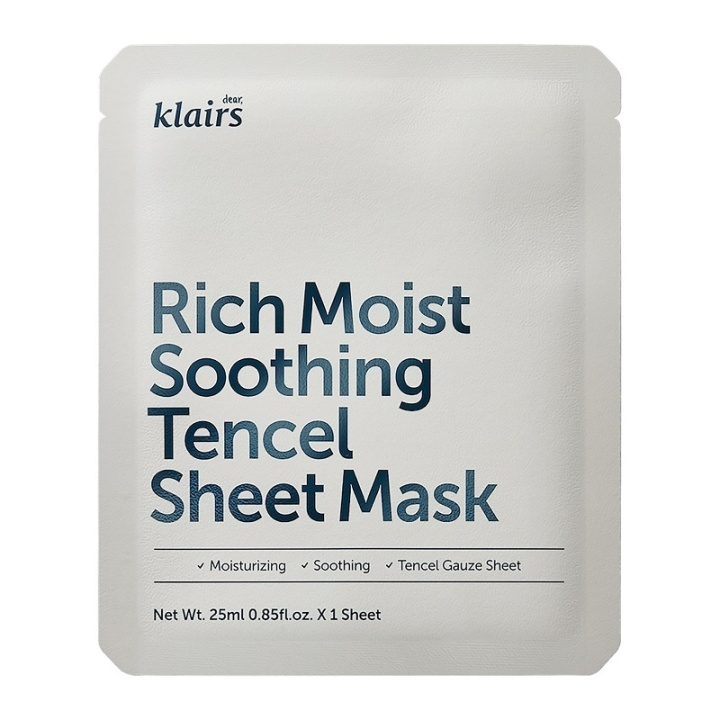 Klairs Rich Moist Soothing Tencel Sheet Mask 25ml i gruppen SKÖNHET & HÄLSA / Hudvård / Ansiktsvård / Masker hos TP E-commerce Nordic AB (C95495)