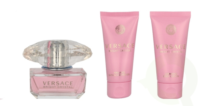 Versace Bright Crystal Giftset 150 ml Edt Spray 50ml/Bath & Showergel 50ml/Body Lotion 50ml i gruppen SKÖNHET & HÄLSA / Presentkit / Presentkit För Henne hos TP E-commerce Nordic AB (C95715)