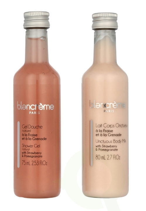 Blancreme Shower Gel + Creamy Body Milk Duo 160 ml 2x80ml - Strawberry & Pomegranate i gruppen SKÖNHET & HÄLSA / Presentkit / Presentkit För Henne hos TP E-commerce Nordic AB (C95745)