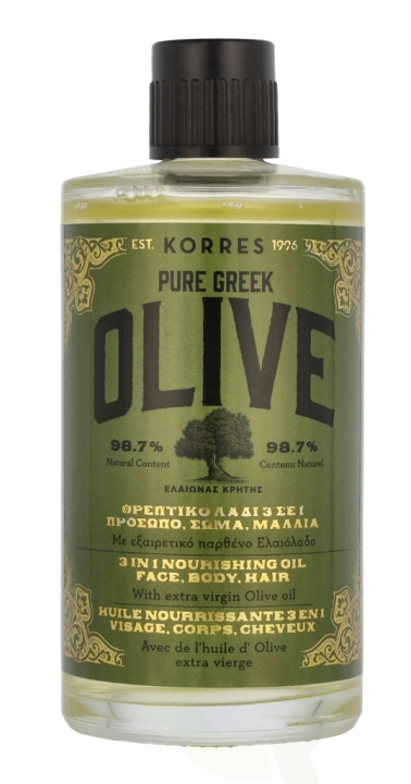 Korres Pure Greek Olive 3 In 1 Nourishing Oil 100 ml Face Body Hair i gruppen SKÖNHET & HÄLSA / Hudvård / Kroppsvård / Kroppsolja hos TP E-commerce Nordic AB (C95755)