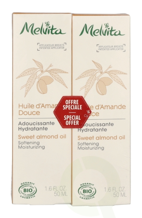 Melvita Sweet Almond Oil Duo Set 100 ml 2x50ml i gruppen SKÖNHET & HÄLSA / Hudvård / Kroppsvård / Kroppsolja hos TP E-commerce Nordic AB (C95758)