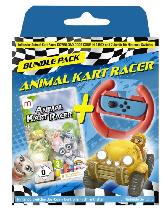 Animal Kart Racer Bundle (kod i en låda) (DE/Svenska i spelet) i gruppen HEMELEKTRONIK / Spelkonsoler & Tillbehör / Nintendo Switch hos TP E-commerce Nordic AB (C96475)