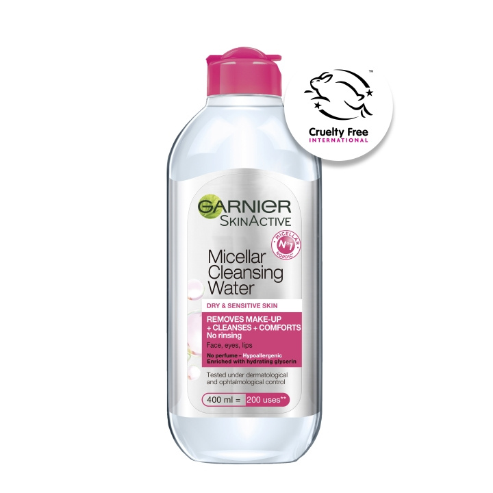 Garnier Skin Active Micellar Cleansing Water för torr hud - 400ml i gruppen SKÖNHET & HÄLSA / Hudvård / Ansiktsvård / Rengöring hos TP E-commerce Nordic AB (C96801)