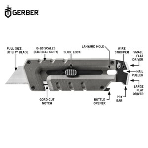 Gerber Prybrid-Utility Grå i gruppen SPORT, FRITID & HOBBY / Friluftsliv / Multiverktyg hos TP E-commerce Nordic AB (C96961)