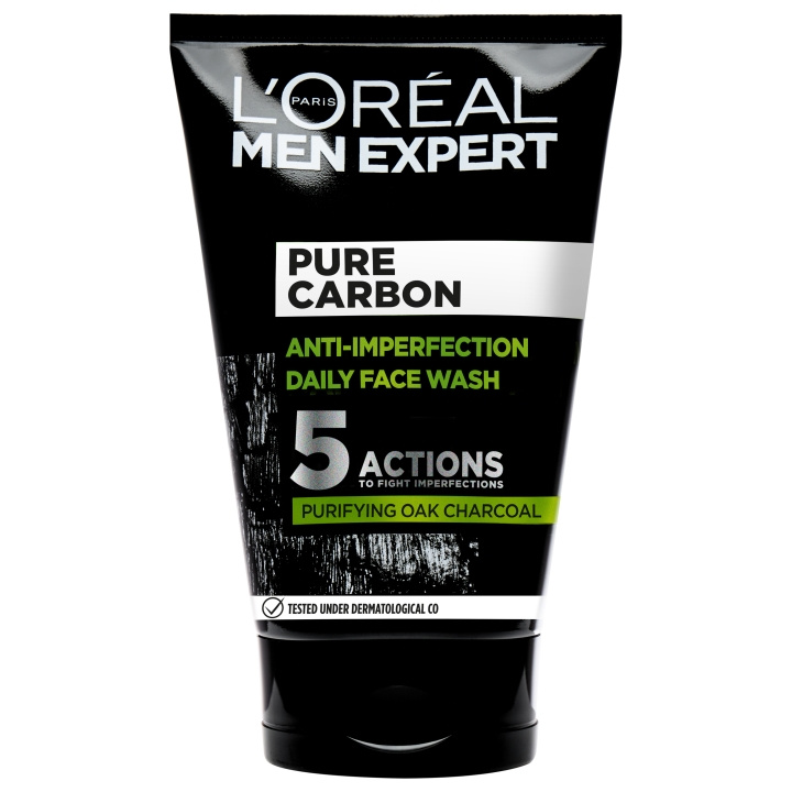 L\'Oréal Paris Men Expert Pure Carbon Anti-Imperfection Daily Face Wash - 100ml i gruppen SKÖNHET & HÄLSA / Hudvård / Ansiktsvård / Rengöring hos TP E-commerce Nordic AB (C97171)