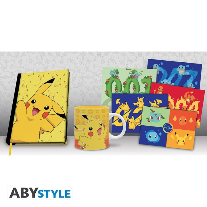 Abysse POKEMON - Pck A5 Anteckningsbok + Mugg320ml + Vykort Pikachu i gruppen SPORT, FRITID & HOBBY / Roliga prylar / Samlarobjekt hos TP E-commerce Nordic AB (C97468)