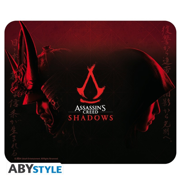 Abysse ASSASSIN\'S CREED - Mjuk musmatta - Skuggorna Yasuke & Naoe i gruppen DATORER & KRINGUTRUSTNING / Gaming / Musmattor hos TP E-commerce Nordic AB (C97594)