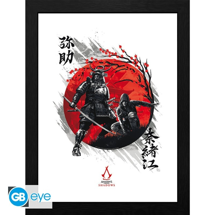 Abysse ASSASSIN\'S CREED - Inramad tavla Skuggor Yasuke & Naoe (30x40) x2 i gruppen HEM, HUSHÅLL & TRÄDGÅRD / Inredning / Tavelramar & fotoramar hos TP E-commerce Nordic AB (C97595)