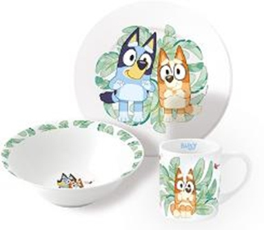 Bluey Stor - Presentförpackning i keramik med 3 delar - Bluey (88055) i gruppen LEKSAKER, BARN- & BABYPRODUKTER / Äta & Dricka / Barnserviser hos TP E-commerce Nordic AB (C97863)