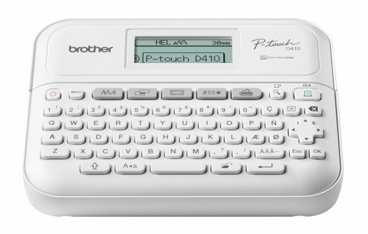 Brother PT-D410 P-touch stationär etikettskrivare, upp till 18 mm, USB i gruppen DATORER & KRINGUTRUSTNING / Skrivare & Tillbehör / Skrivare / Etikettsskrivare Zebra & Brother hos TP E-commerce Nordic AB (C97950)