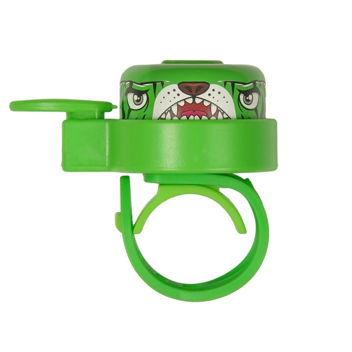 Crazy Safety Green Tiger Ringklocka för barn - Grön - One size i gruppen SPORT, FRITID & HOBBY / Sportutrustning / Cykeltillbehör hos TP E-commerce Nordic AB (C98018)