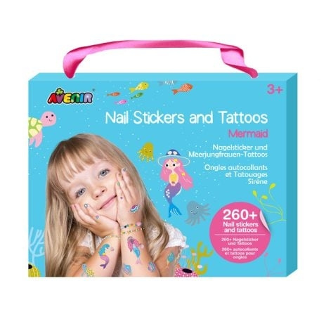 Avenir Nagelstickers och tatueringar - Sjöjungfru (58NA218204) i gruppen LEKSAKER, BARN- & BABYPRODUKTER / Leksaker / Pyssel hos TP E-commerce Nordic AB (C98124)