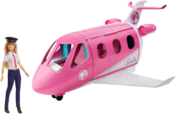 Barbie Drömflygplan med pilotdocka (GJB33) i gruppen LEKSAKER, BARN- & BABYPRODUKTER / Leksaker / Dockor & Tillbehör hos TP E-commerce Nordic AB (C98205)