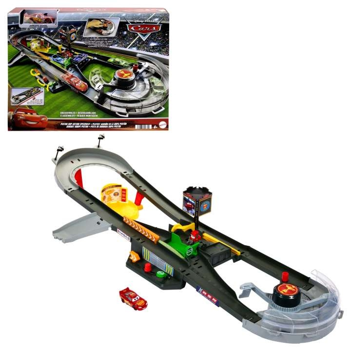 Cars Disney Cars - Piston Cup Action Speedway-lekset (HPD81) i gruppen LEKSAKER, BARN- & BABYPRODUKTER / Leksaker / Bilbanor hos TP E-commerce Nordic AB (C98231)