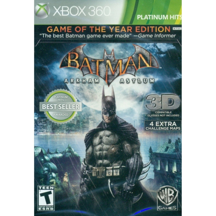 Batman: Arkham Asylum (Game of the Year Edition) (Platinum Hits) (Import) (X360) i gruppen HEMELEKTRONIK / Spelkonsoler & Tillbehör / Xbox 360 hos TP E-commerce Nordic AB (C98653)